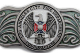 Silver Metal Extra Long Los Angeles LA Fire Department 1888 Belt Buckle Men Accessories